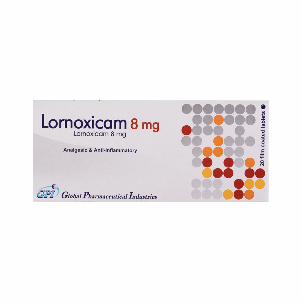 Lornoxicam 8mg 20 Tablets