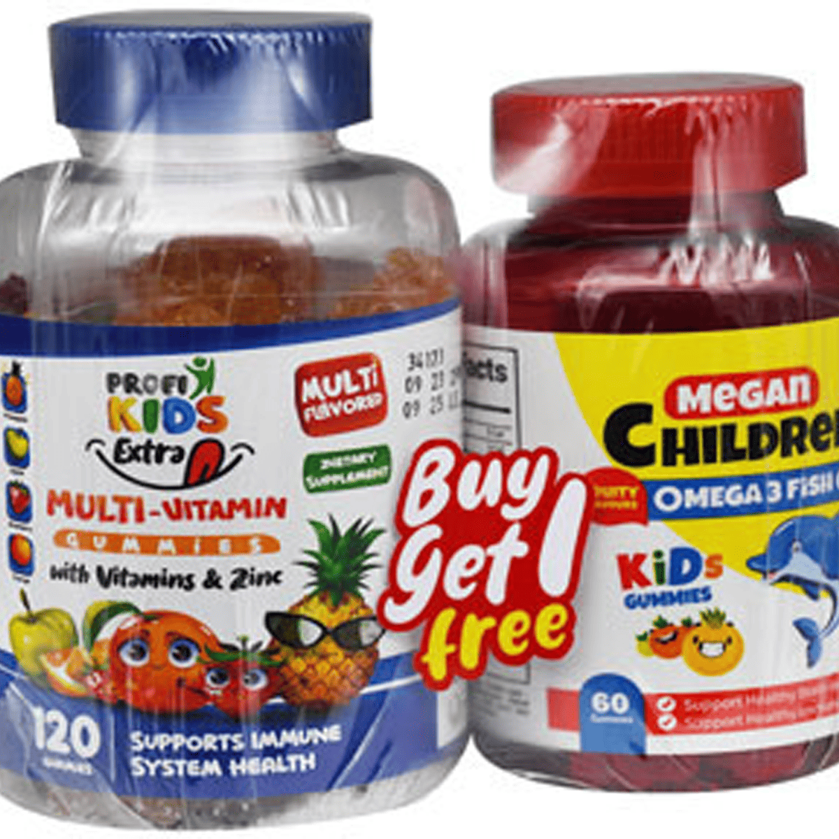 Profikids Extra Multi Vitamin 120 gummy + Megan Children 60 gummy (Offer Pack)