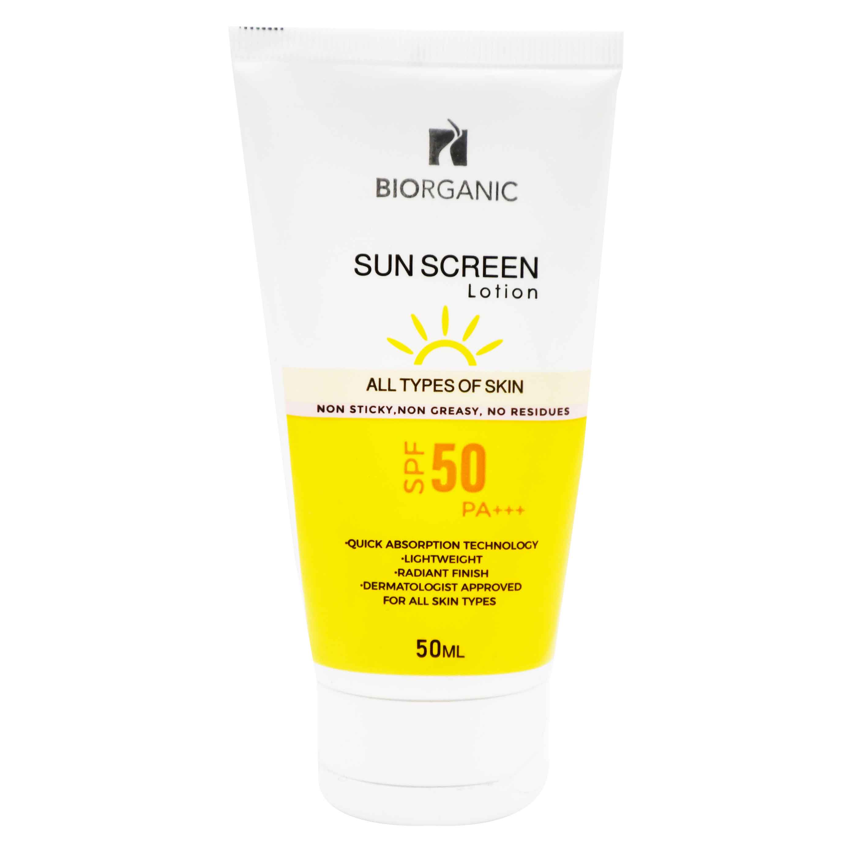 Biorganic Sunscreen Lotion for All Skin Types SPF (50+) 50ml