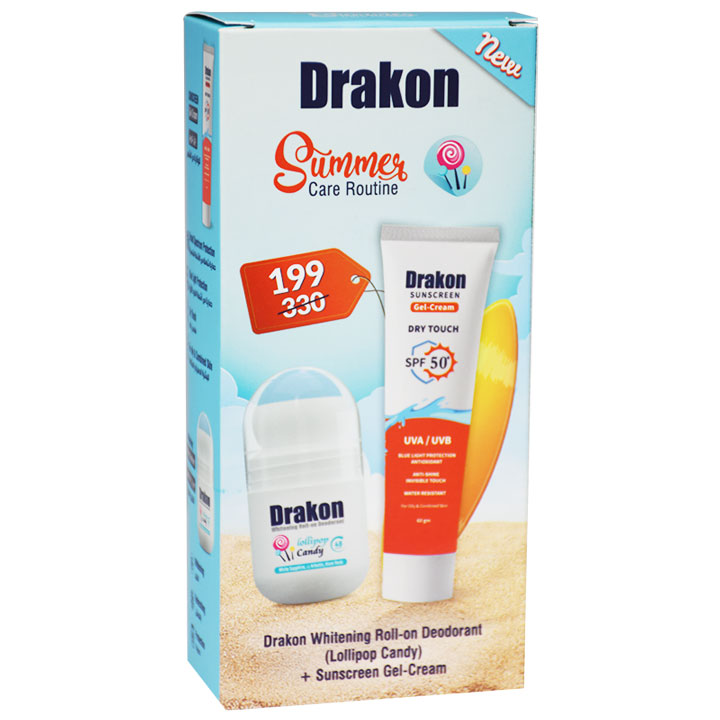 Drakon (Roll On Lollipop 50ml+ Sun Screen Gel Cream 60ml) (Offer Pack)