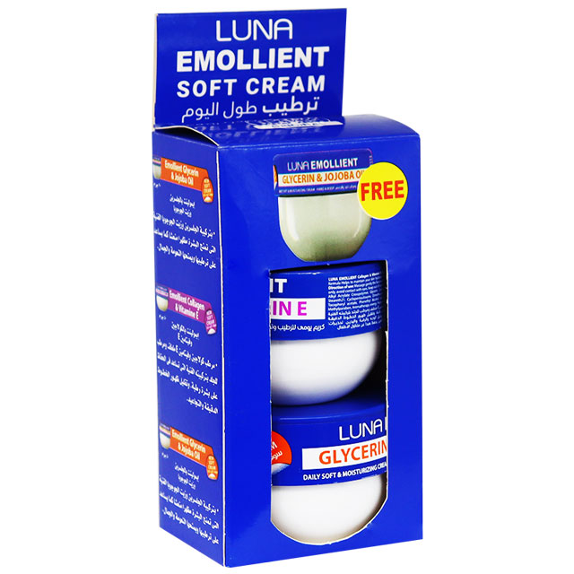 Luna (Collagen Cream 50gm + Glycerin Cream 50gm)+Collagen Cream 20gm Free (Offer Pack)