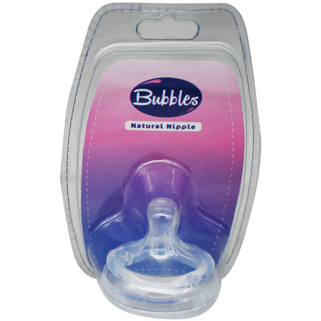 Bubbles Natural Nipple Silicone (4)Month