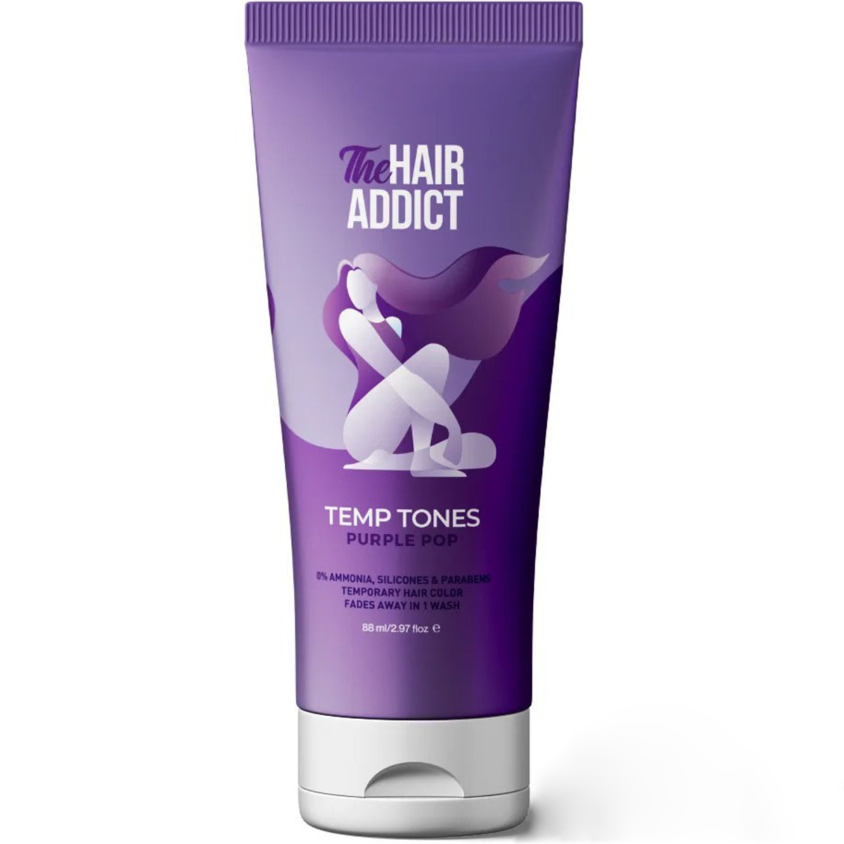 The Hair Addict Temporary Hair Color Purple Pop 88ml