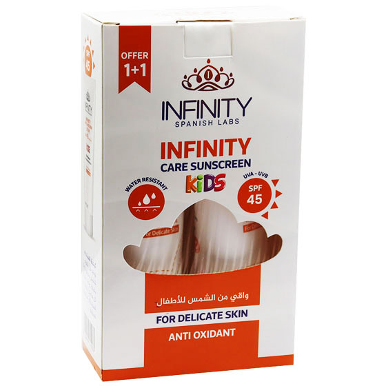 Infinity Care Kids (SPF45) Protective Lotion 2 x 120ml (Offer Pack)
