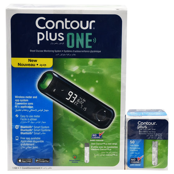 Contour Plus One Blood Glucose Monitor + 50 Strips (Offer Pack)