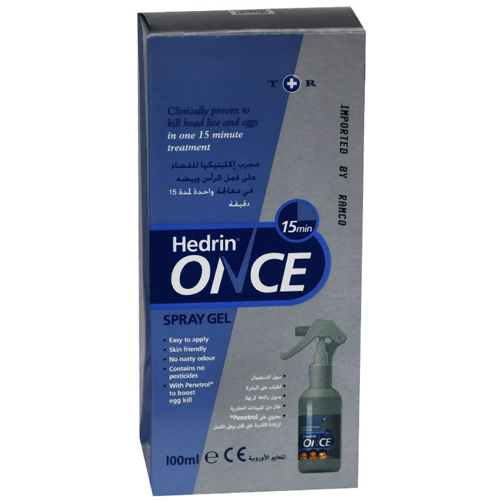 Hedrin Once Anti Lice Spray Gel 100ml