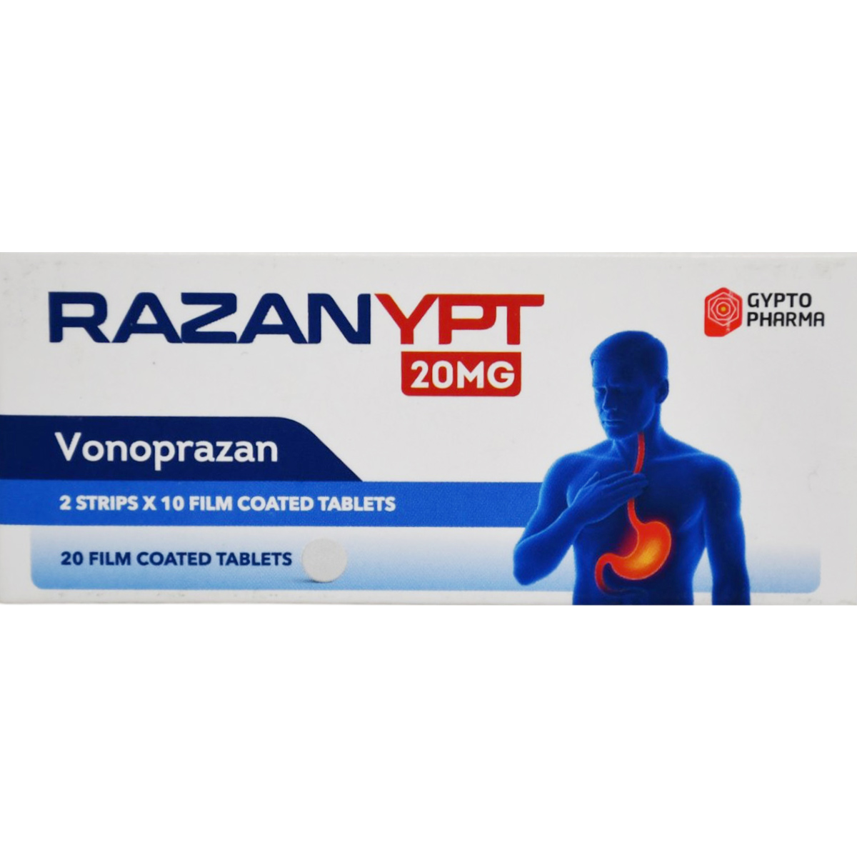 Razanypt 20mg 20 Film Coated Tablets image number 0