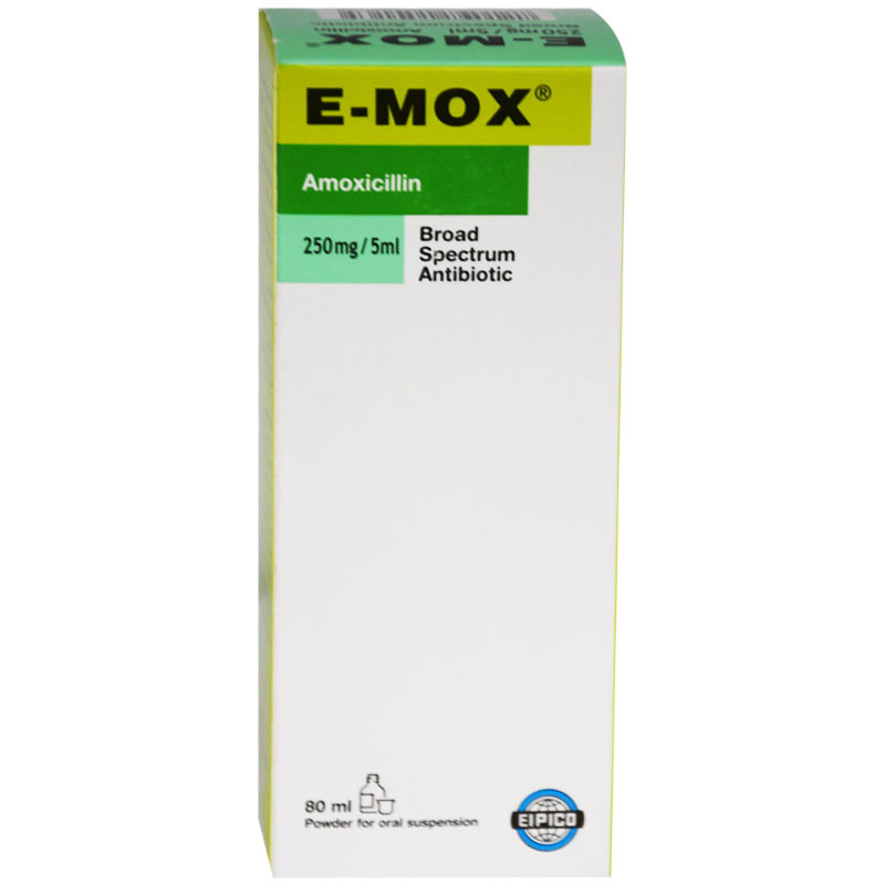 E Mox 250mg/5ml  80ml Suspension