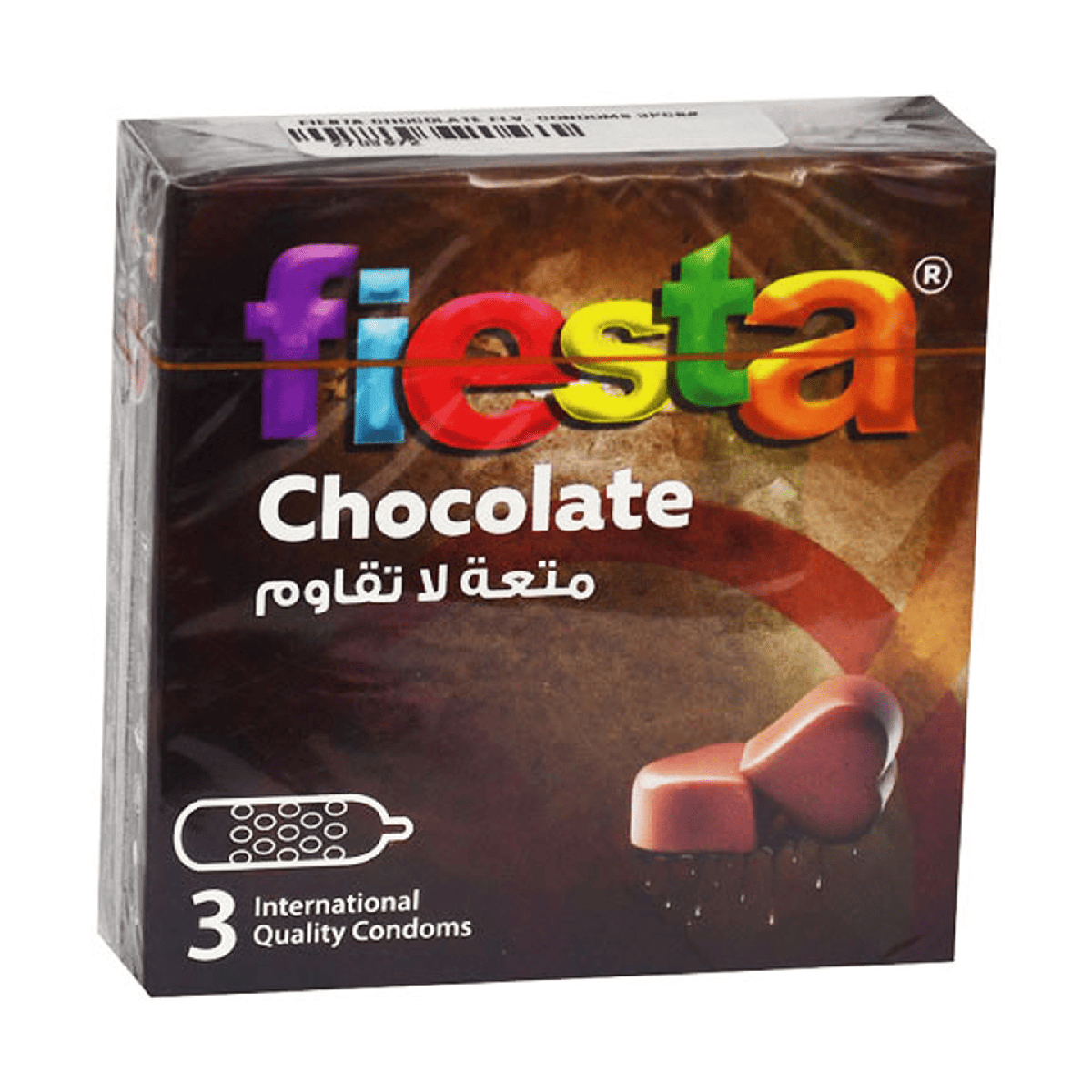 Fiesta Chocolate Flavor Condoms 3pcs