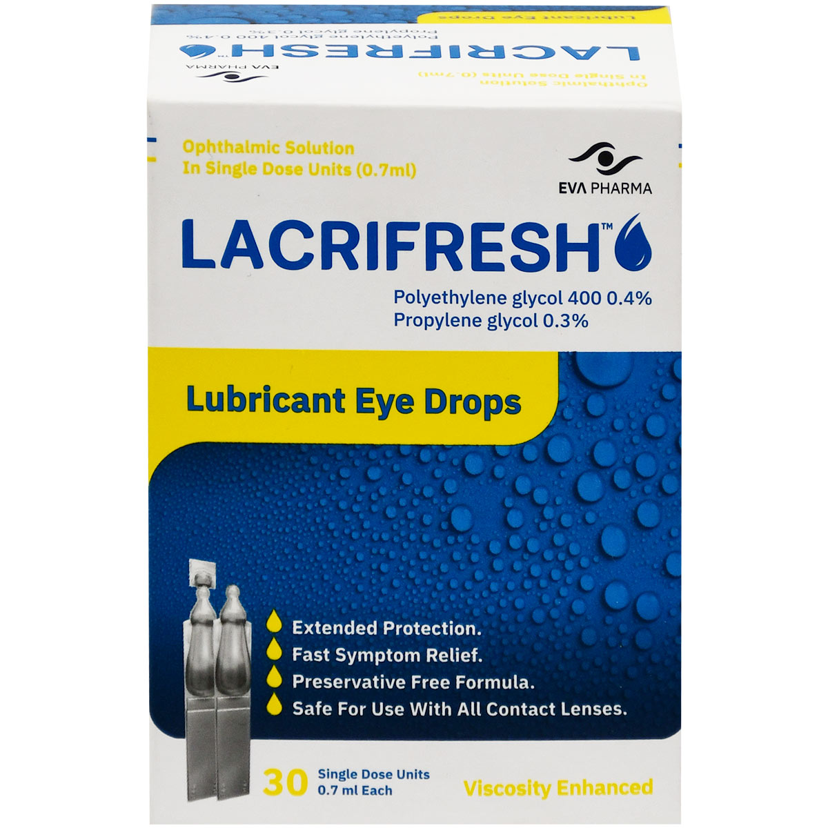 Lacrifresh (0.4%+0.3%) 0.7 ml 30 Single Dose Units