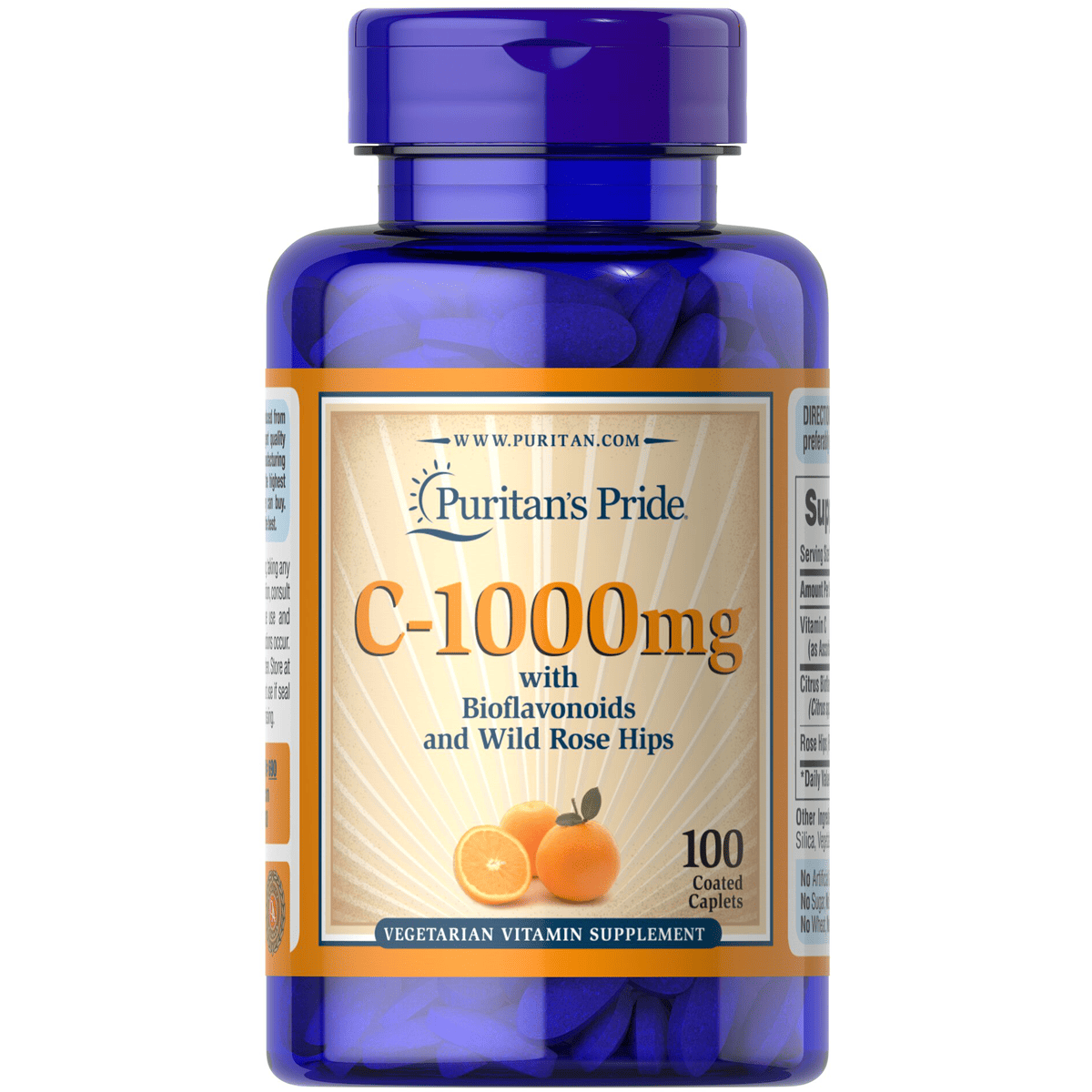 Puritan's Pride C-1000mg 100 Coated Caplet