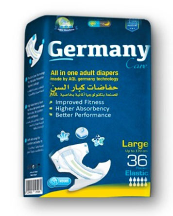 Germany Care Adult Diapers Large 36 pieces