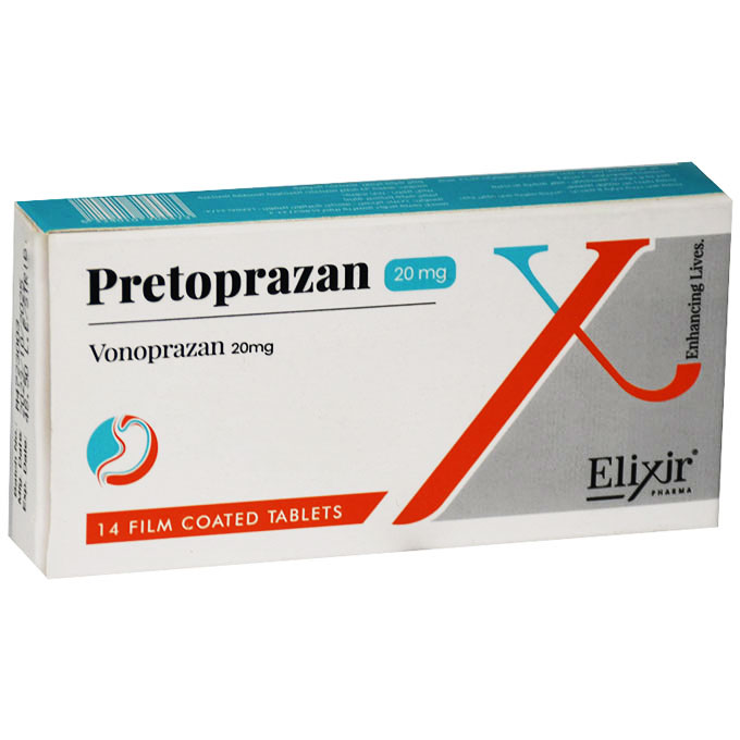 Pretoprazan 20mg 14 Film Coated Tablets