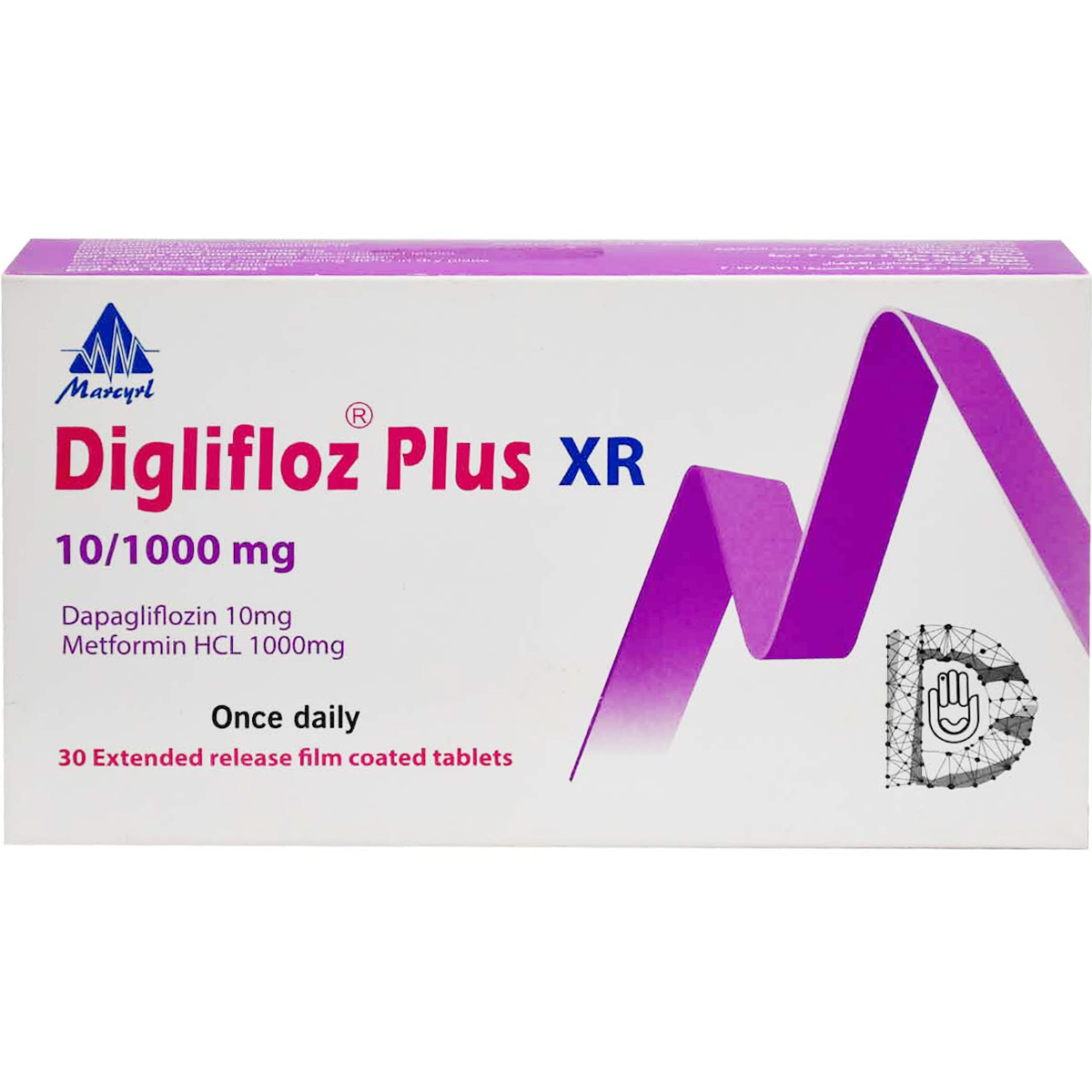 Diglifloz Plus XR 10/1000 mg 30 Tablets