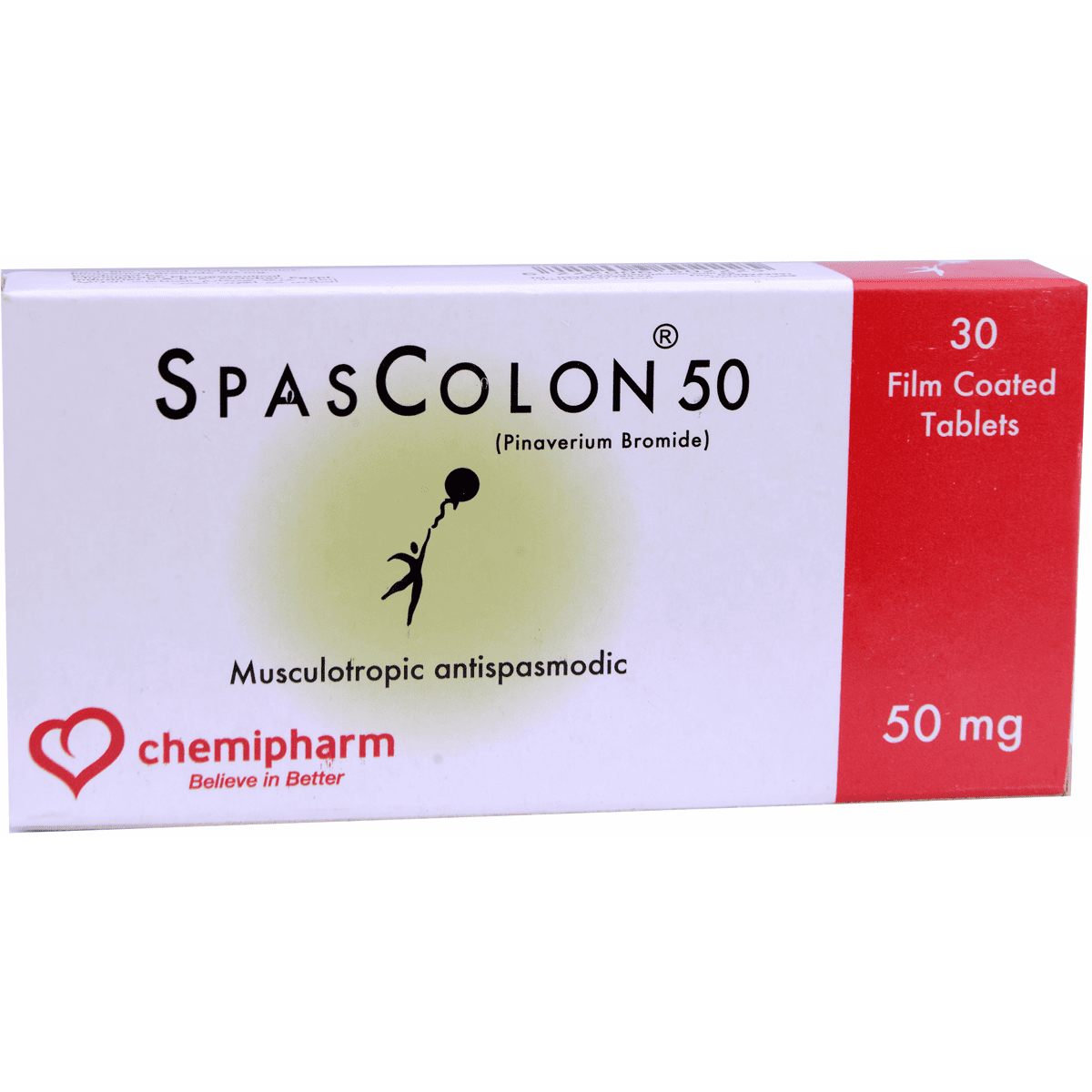 Spascolon 50mg 30 Tablets