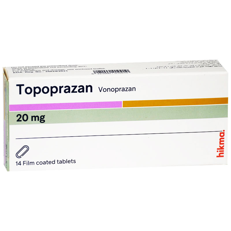 Topoprazan 20mg 14 Film Coated Tablets