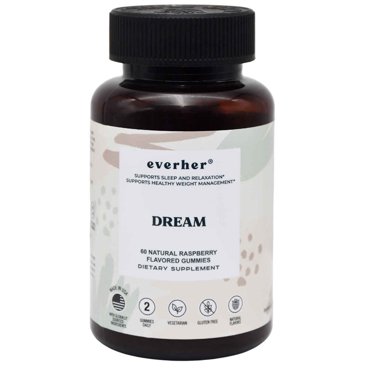 Everher Dream Raspberry Flavor 60 Gummies