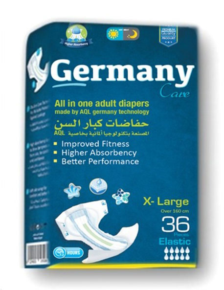 Germany Care Adult Diapers Xlarge 36 pieces + 2 Masks (Offer Pack)