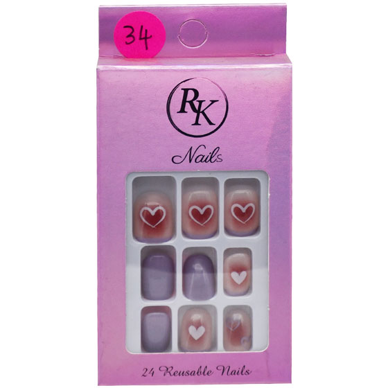 RK Reusable Nails 24 pieces/34