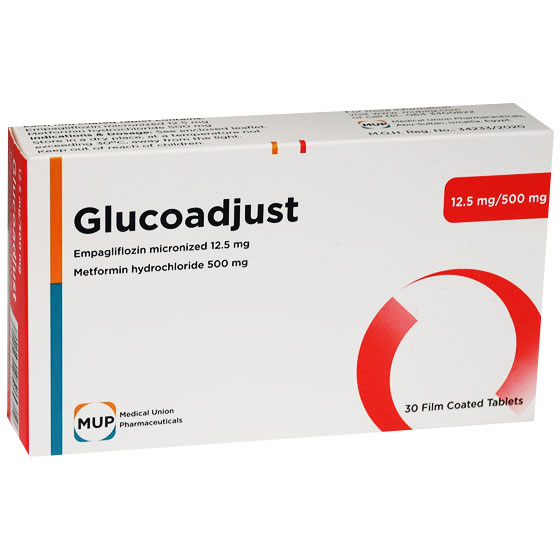 Glucoadjust 12.5mg/500mg 30 Film Coated Tablets