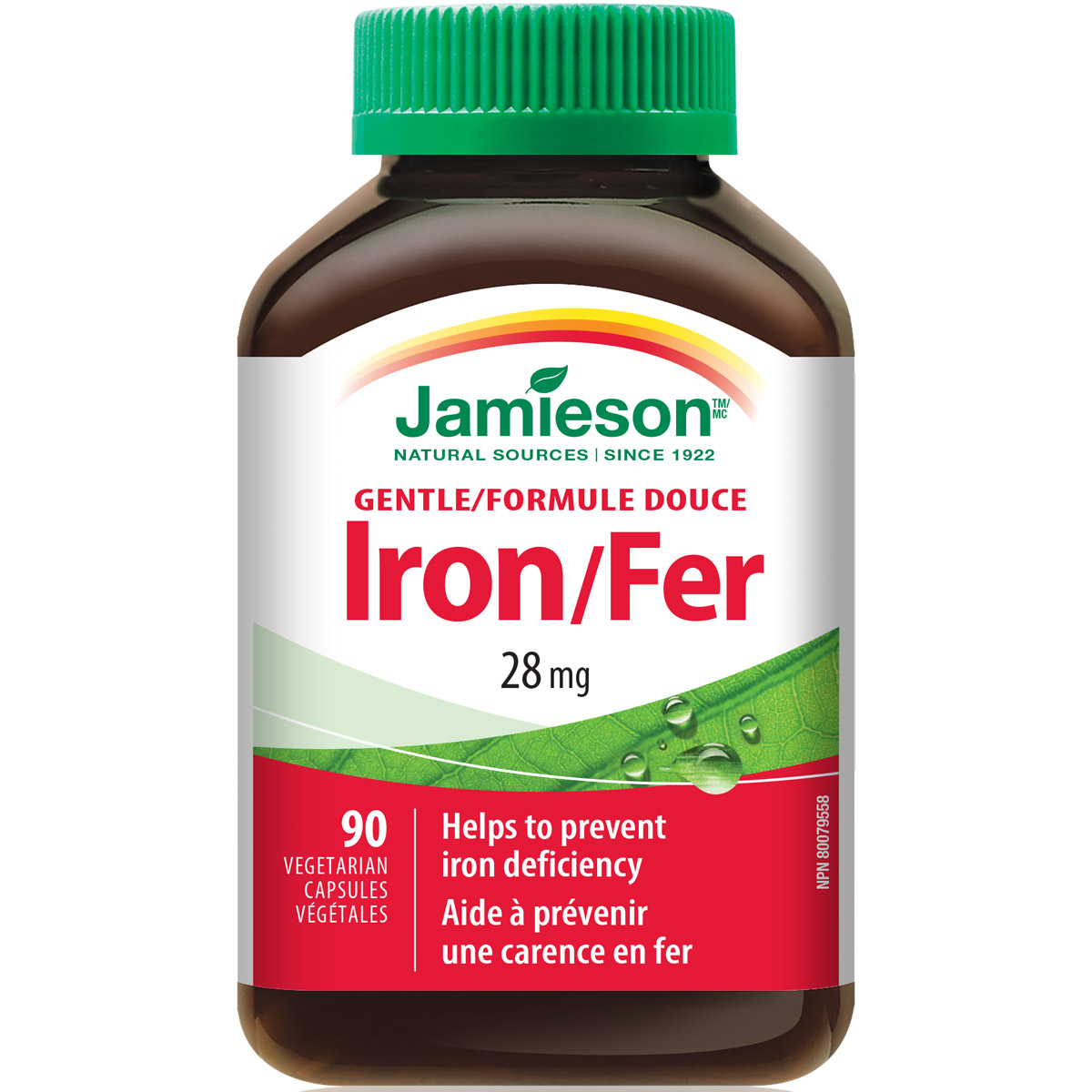 Jamieson Iron/Fer 28 mg 90 Veg Capsules