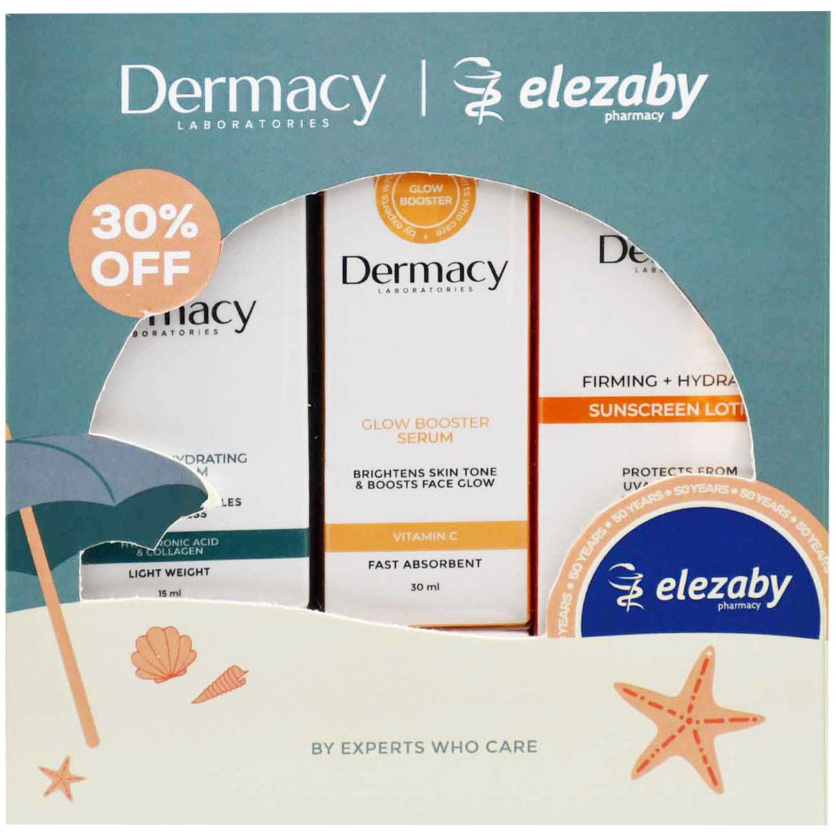 Dermacy ( Sunscreen Lotion 50ml + Eye Cream 15ml + Glow Serum 30 ml) (Offer Pack)