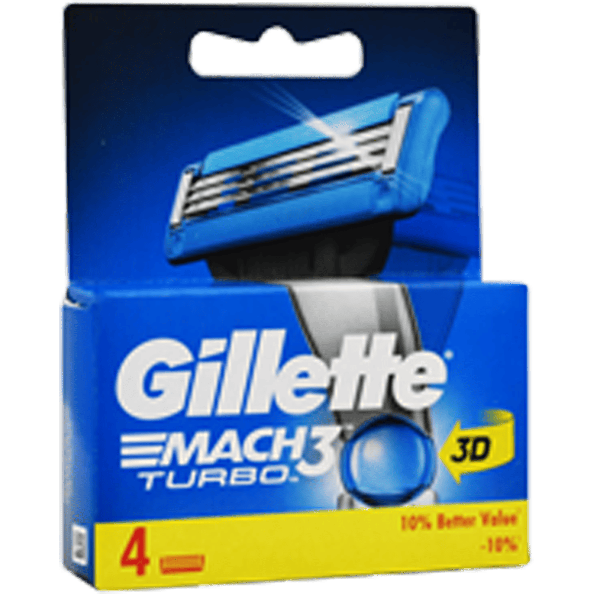 Gillette Mach3 Turbo 3D Blades 4 Pieces