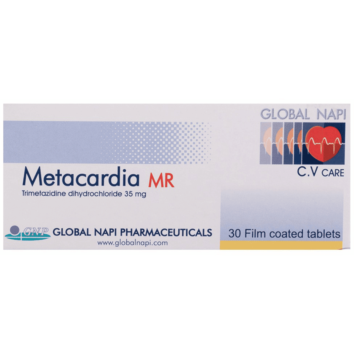 Metacardia 35mg MR (Modified Release) 30 Film Coated Tablets