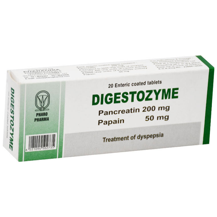 Digestozyme (200mg+50mg) 20 Enteric Coated Tablet