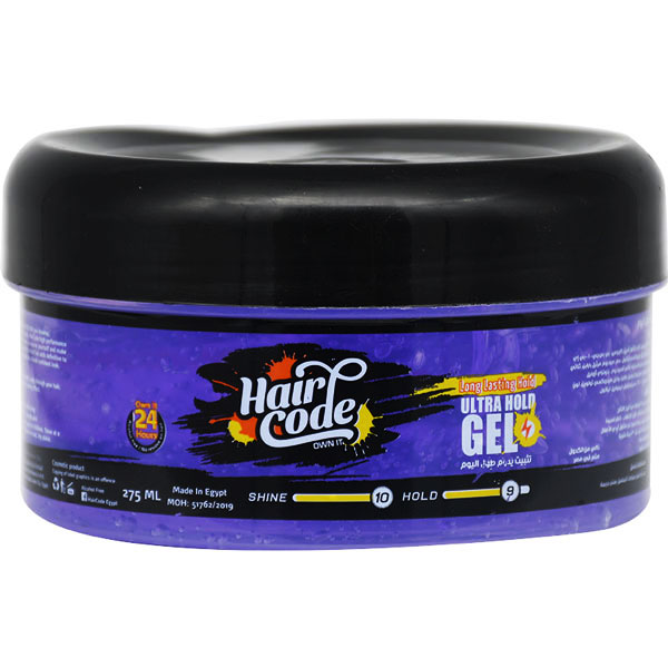 Hair Code Ultra Hold Purple Gel Jar 275ml
