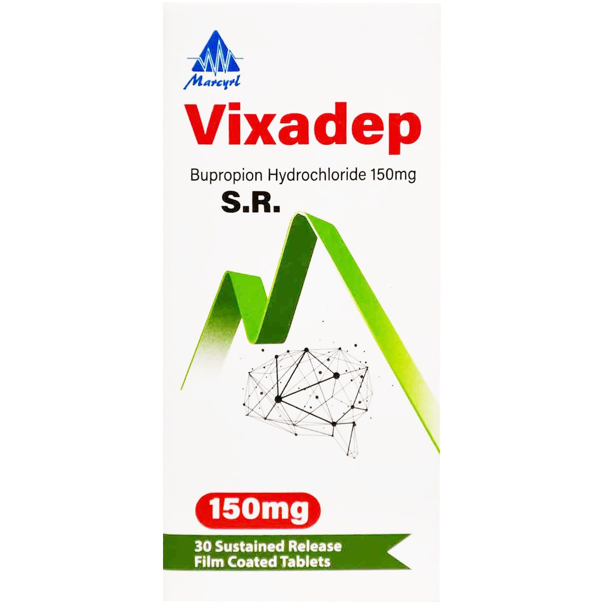 Vixadep SR 150 mg 30 Sustained Release Film Coated Tablets