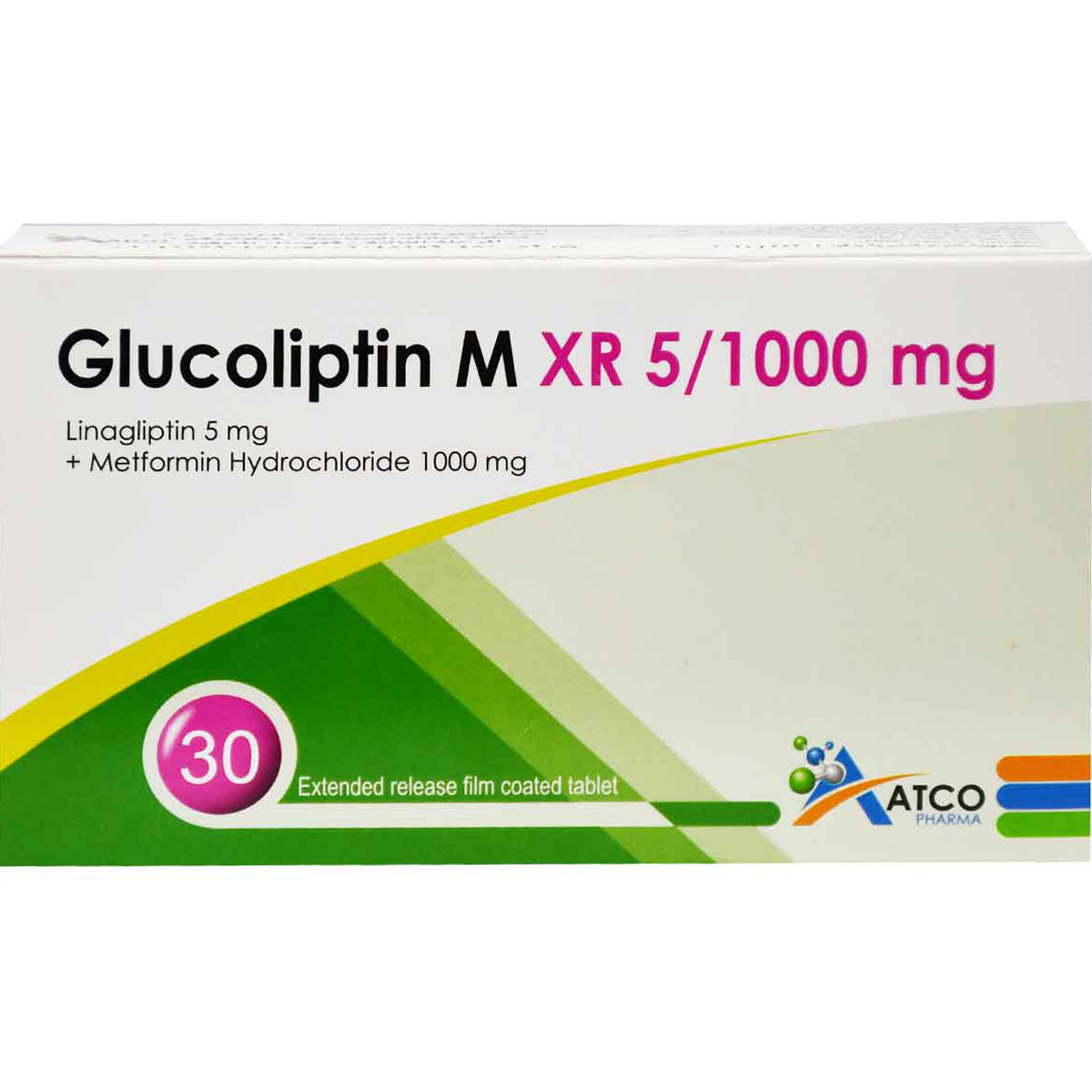 Glucoliptin M XR 5 mg/1000 mg 30 Film Coated Tablets