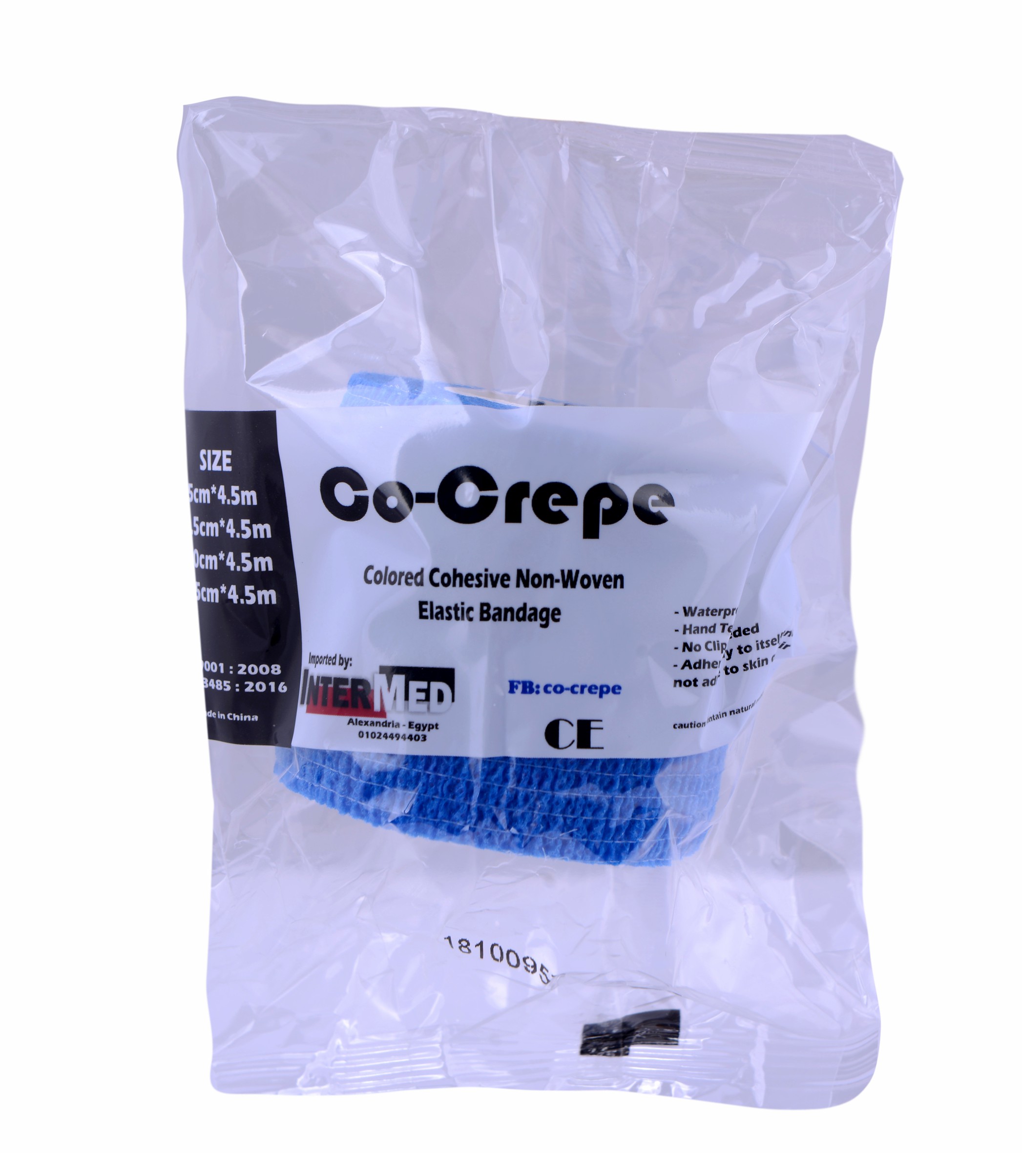 Elastic Cohesive Bandage Co Crepe 5Cm/Blue