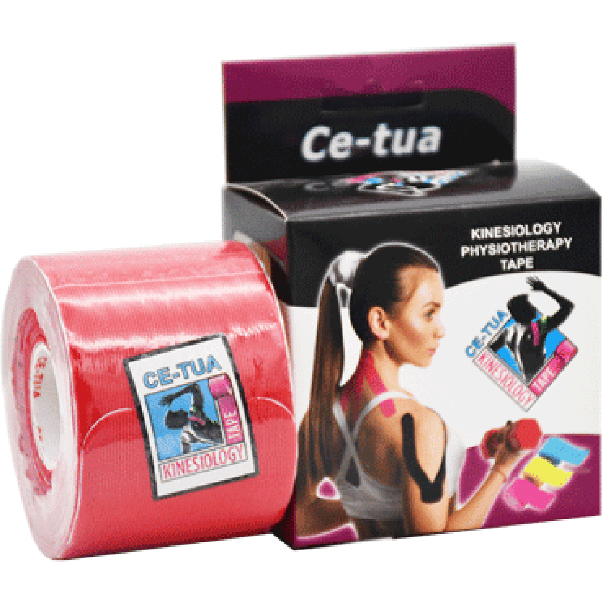 Ce Tua Kinesio Tape (Pieces) 5cmx5m (Red)