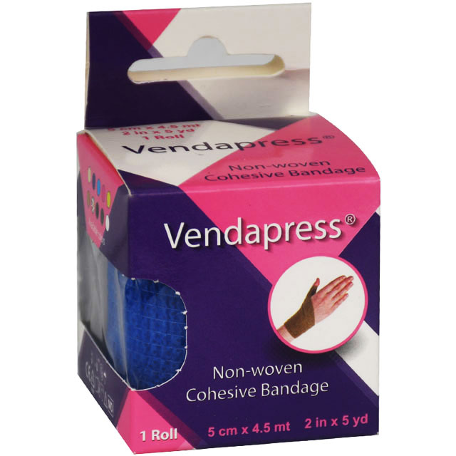 Vendapress Cohesive Bandage 5Cmx4.5 Metre (Blue)