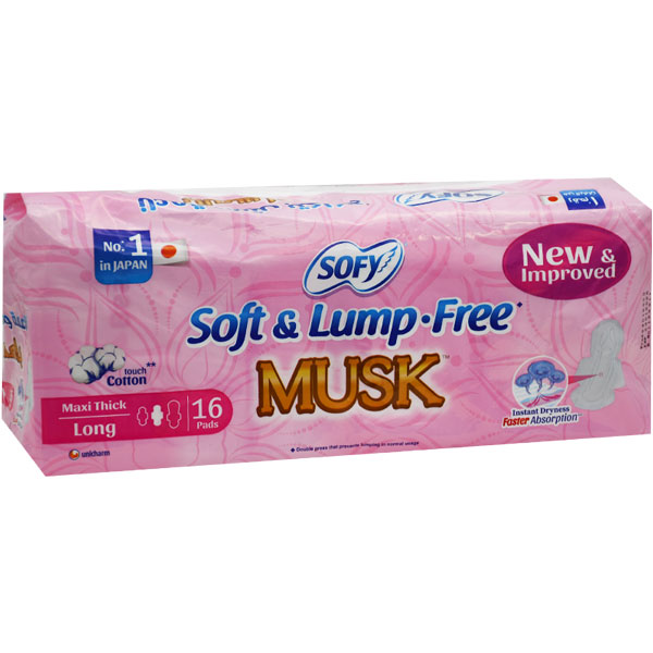 Sofy Soft & Lump Free Musk Maxi Thick Long 16 Pieces