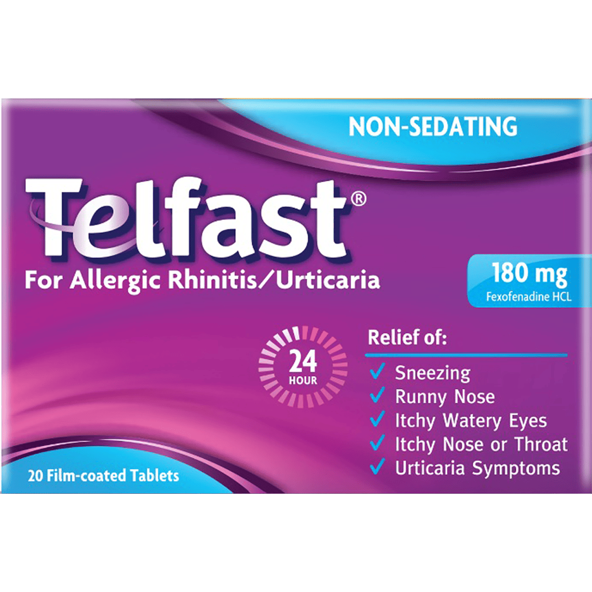 Telfast 180mg 20 Film Coated Tablets