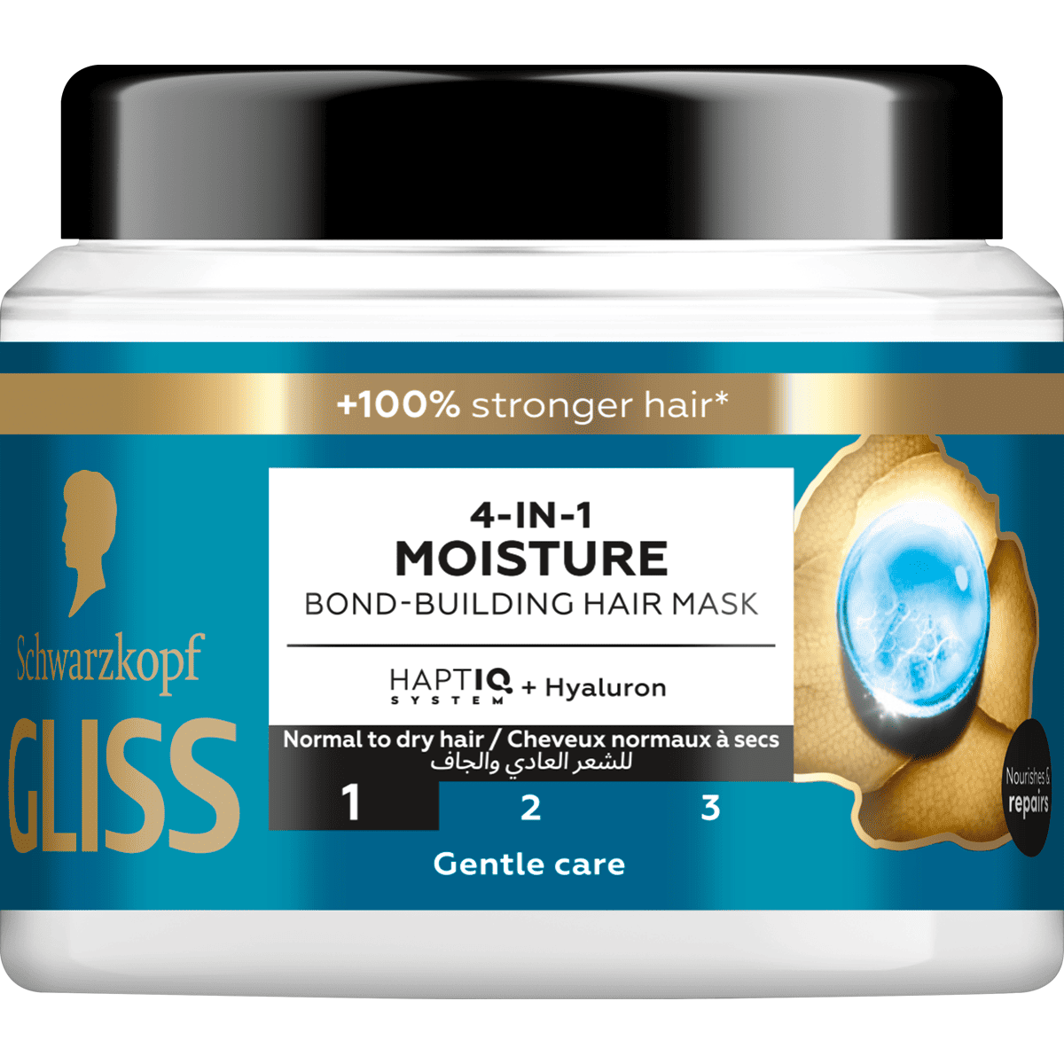 Gliss Moisture 4-in-1 Normal & Dry Hair Mask 400ml