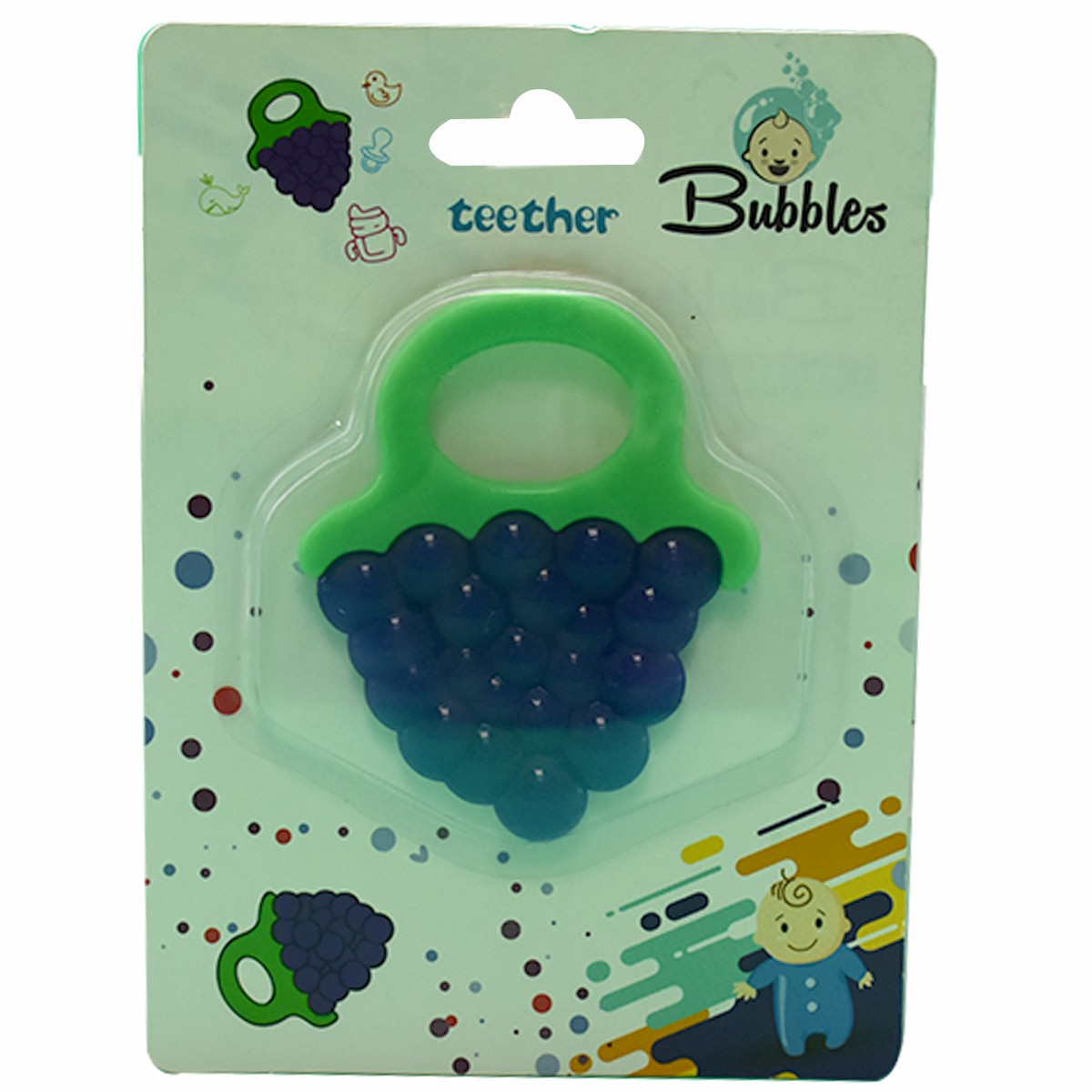 Bubbles Teether Silicone Grape