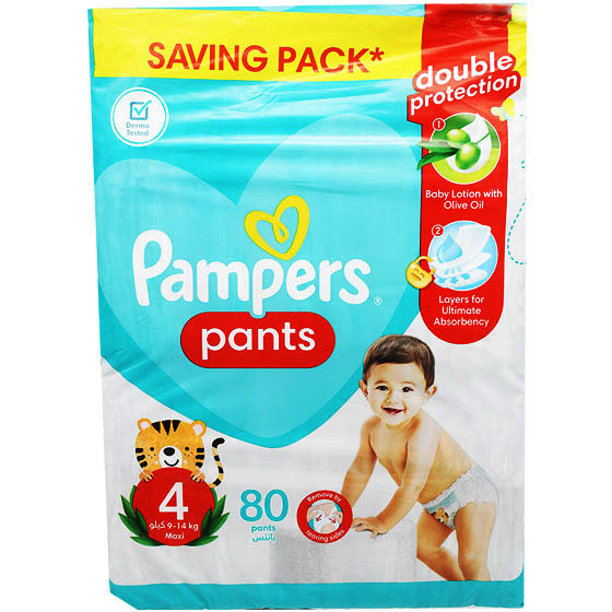 Pampers Pants 4 (9-14Kg) Maxi 80 pieces