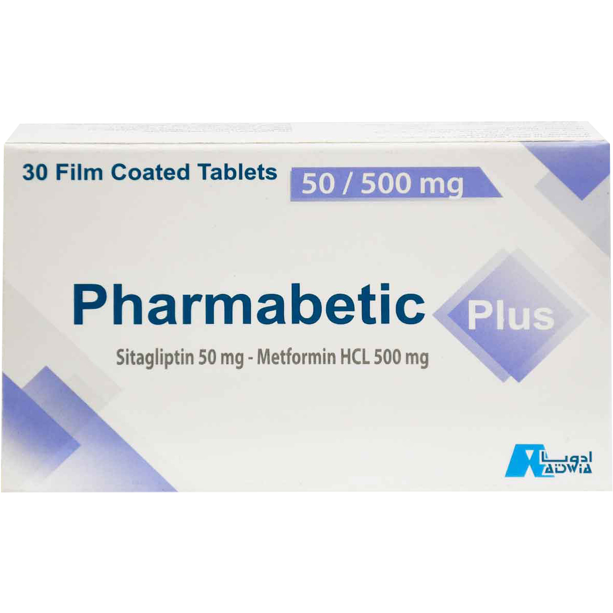 Pharmabetic Plus 50 mg/500 mg 30 Film Coated Tablets