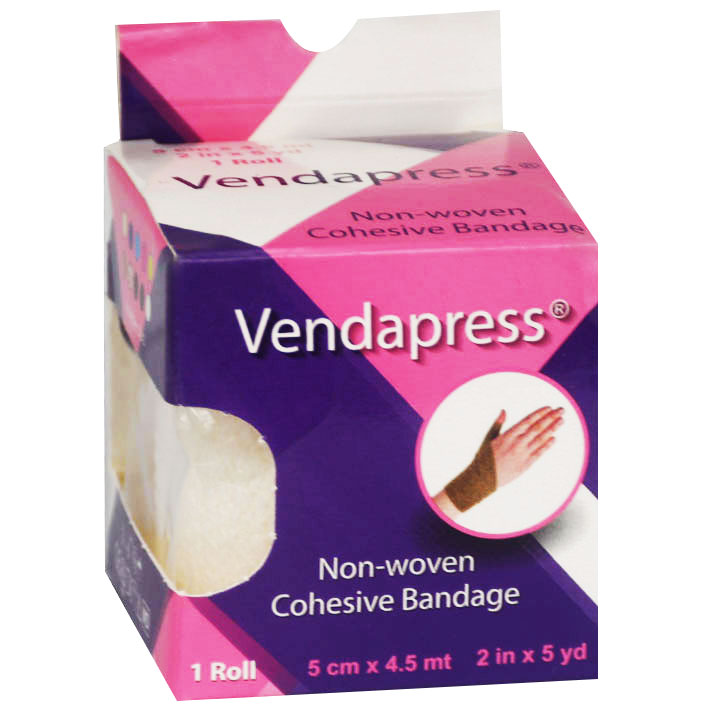 Vendapress Cohesive Bandage 5Cmx4.5 Metre (White)