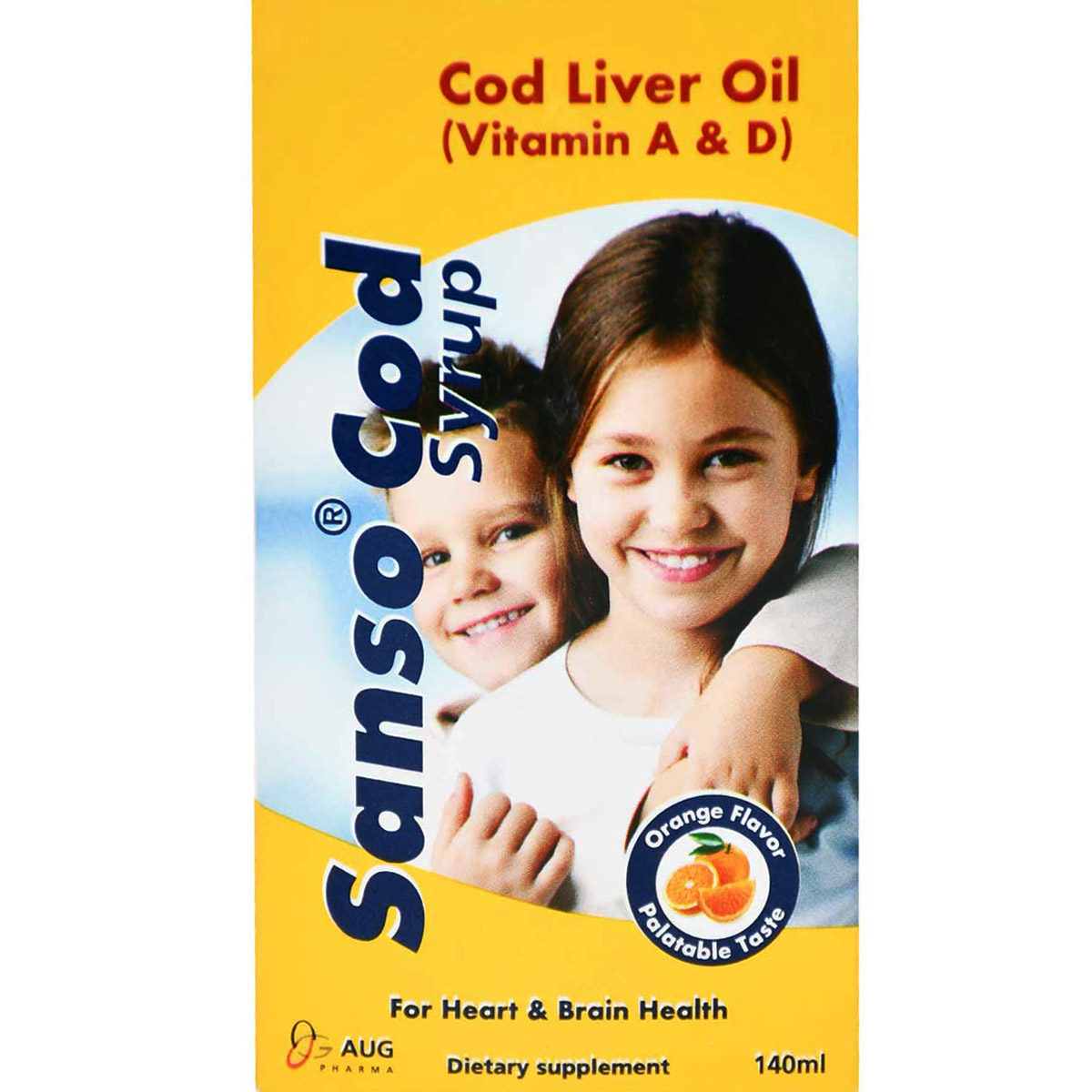 Sansocod Orange Flavour Syrup 140 ml