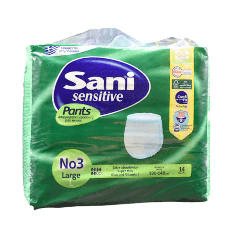 Sani Sensitive Pants (3) L (100-140cm) 14pcs