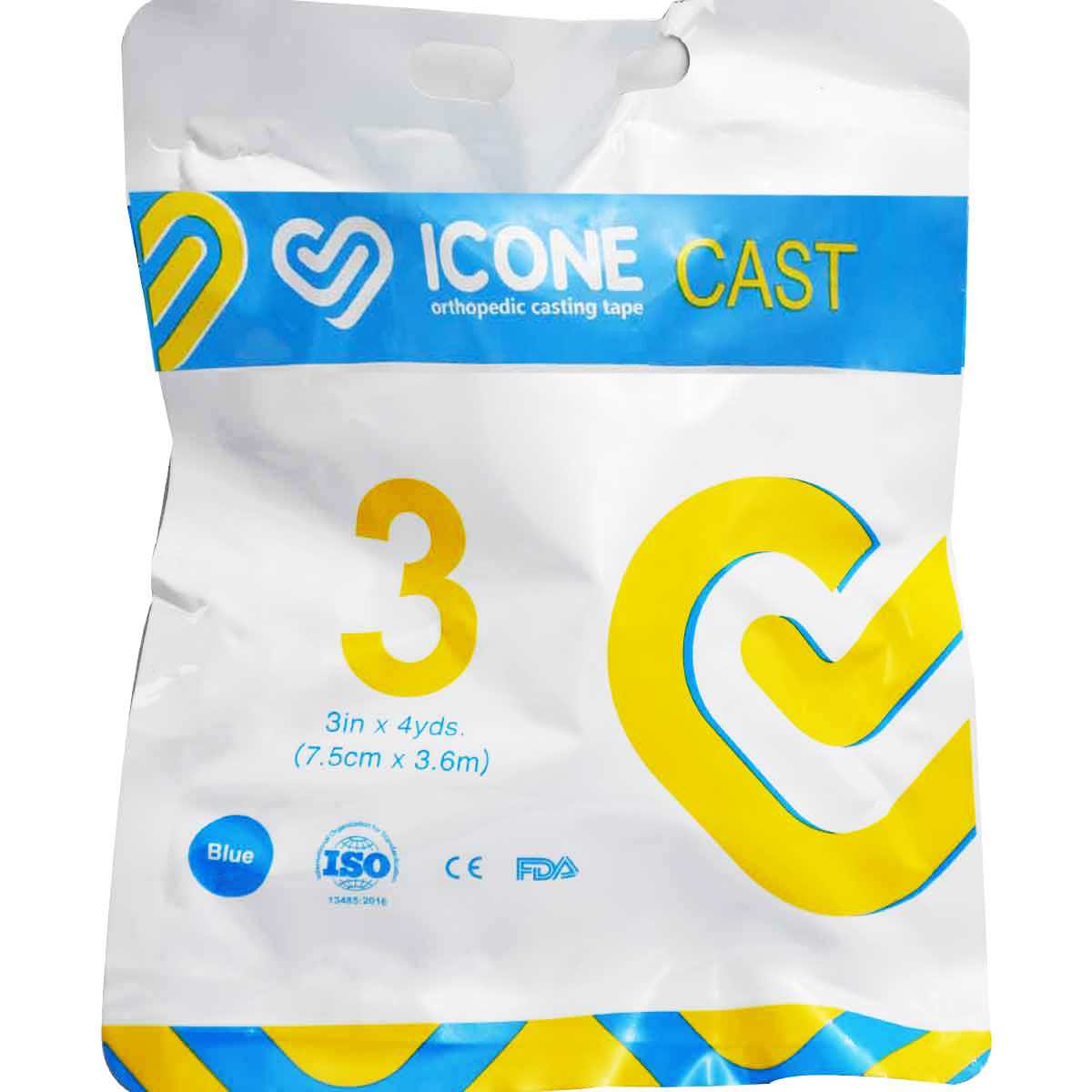 Icone Cast Blue 7.5 cm*3.6 m (3 Inch)