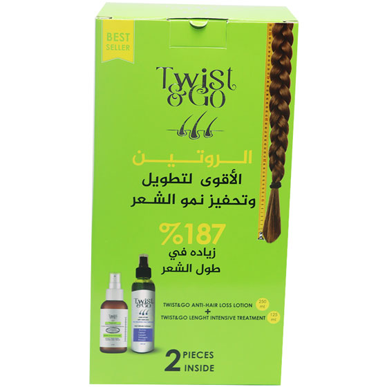 Twist and Go Anti Hair Loss Lotion 250ml + Intensive Treatment Lotion 125ml (Offer Pack)