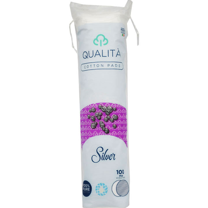 Qualita Cotton Pads Silver 100 Pieces