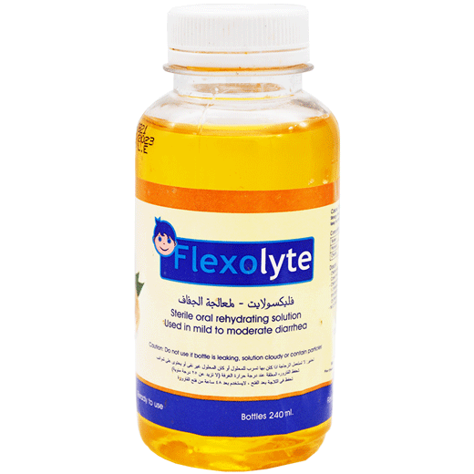 FlexoLyte Sterile Oral Rehydration Solution Orange Flavor Syrup 240ml