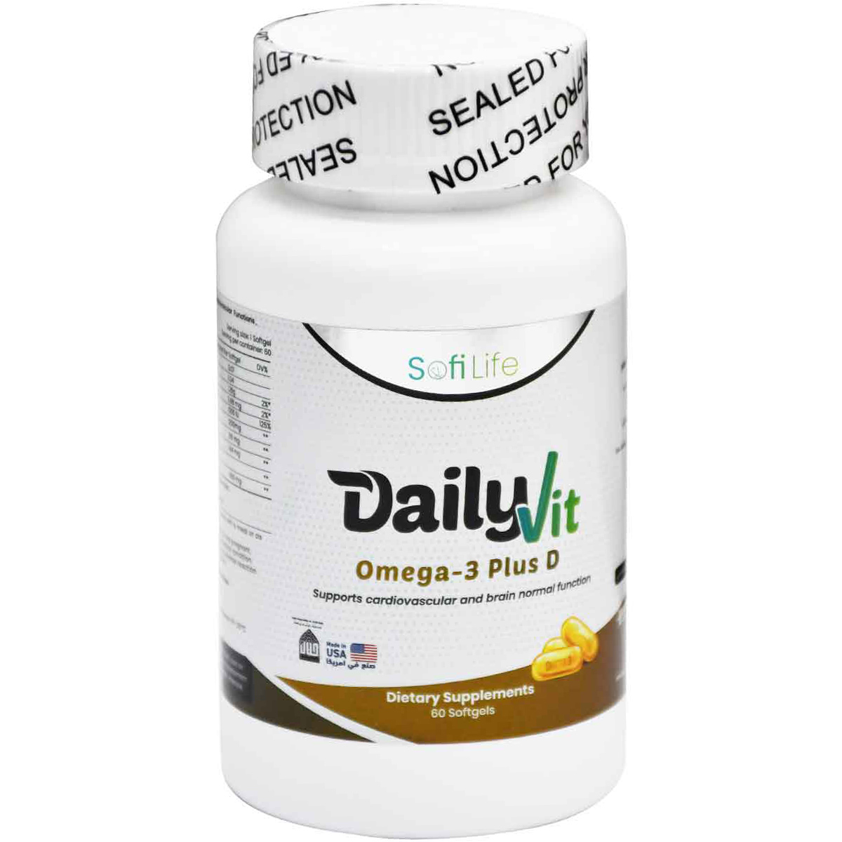 Sofi Life Daily Vit Omega-3 Plus D 60 Softgels
