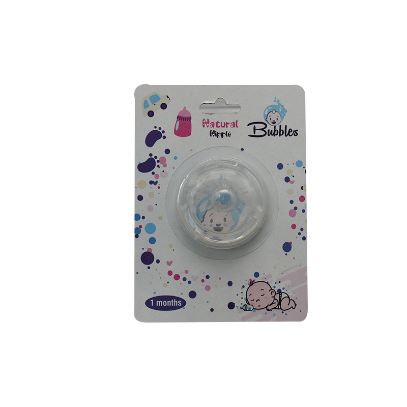 Bubbles Natural Nipple Silicone (1) M